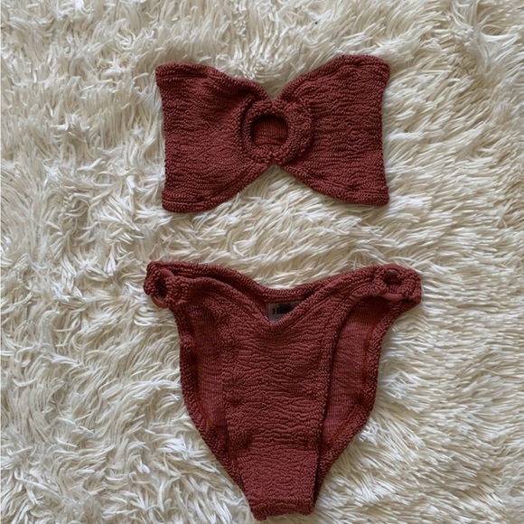 NWT Hunza g Gloria bikini set in metallic rosewood - Picture 6 of 10